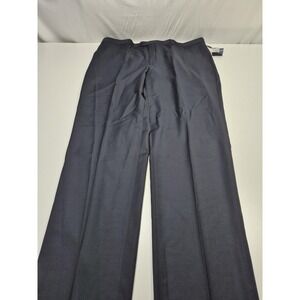 Leonardo Valenti Dress Pants Mens 46x36 Blue Wool Flat Front Classic NWT
